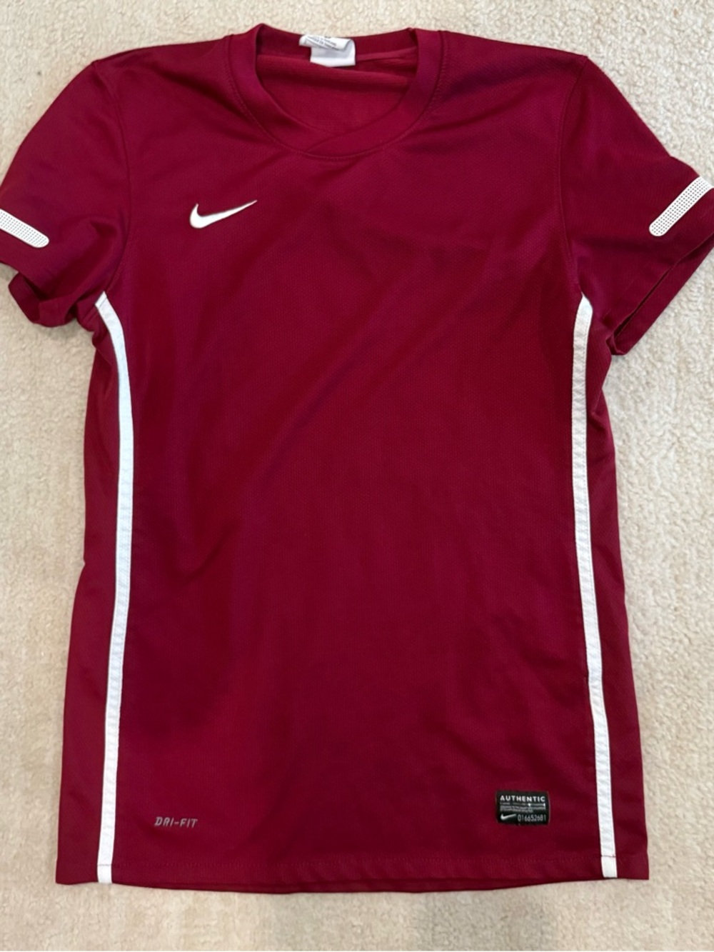Nike Vintage Dark Red Maroon Dri-Fit Shirt Top‎